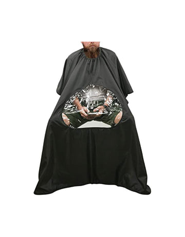 Cutting Cape with See-Through Mobile Window - Black 00139